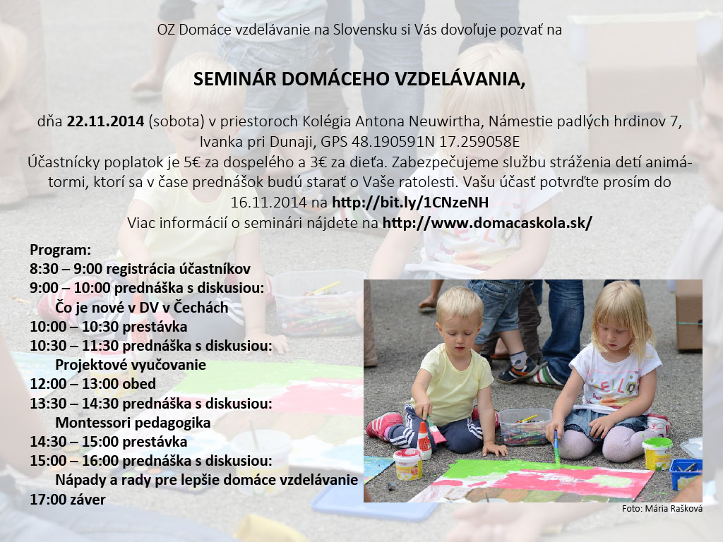 Seminar 2014 Ivanka pozvanka